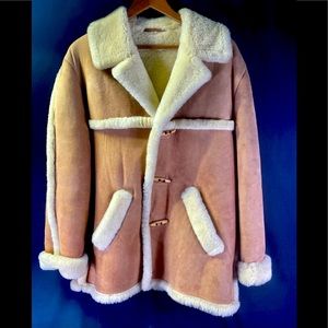 Eddie Bauer Lux Shearling Sheep Skin Men’s Coat Size 42